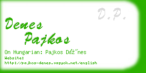 denes pajkos business card